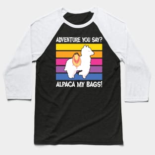 Alpaca vintage adventure Baseball T-Shirt